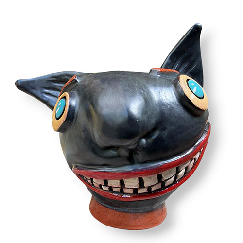 Ricky Boscarino Cat Face Pot 5" DP6108